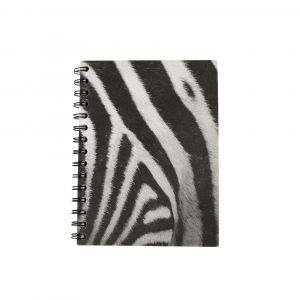 Eco friendly notebook with zebra skin patterns