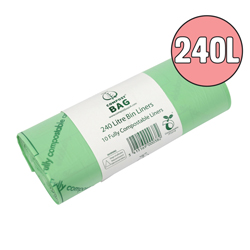 240l compostable large wheelie bin liners