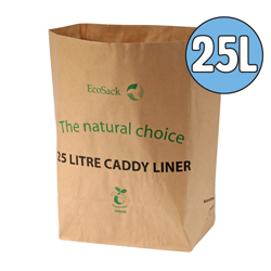 25l paper compostable food waste bags